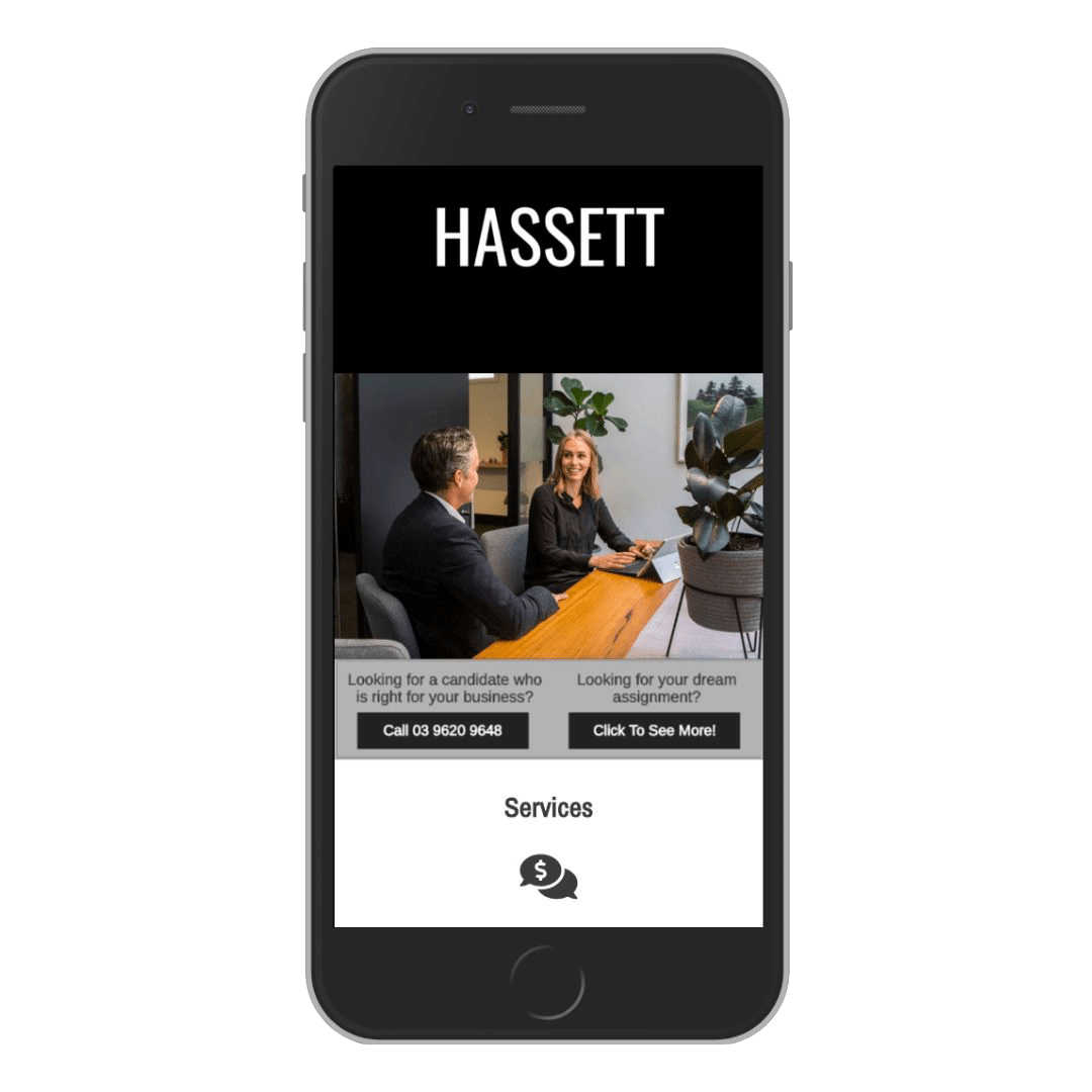 Website Design - Hassett Recruitment Agency Melbourne