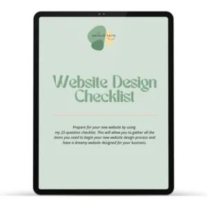 The Website Design Checklist front cover on an ipad.